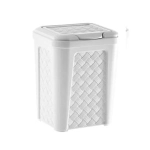 Bote De Basura Rattan Blanco 5 Lts. Paramount