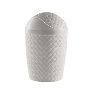 Bote De Basura Rattan Bascu. Blanco 7.8 Lts. Pt