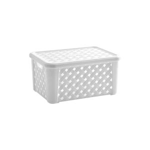 Cesta Org. Rattan Con Tampa Blanco Paramount