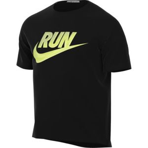 Remera m/c negro run energy miler top hombre nike
