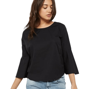 Blusa 3/4 Negra Mujer Jdy