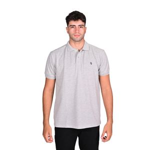 Polo M/C Gris Melange Cl. Basic Hombre New Green