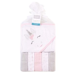 Toalla mas set 5 unicornio rosa hudson baby