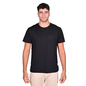 Remera M/C Negro Bolsillo Lat. Hombre New Green