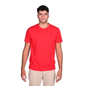 Remera M/C Rojo R-Neck Basic Hombre New Green