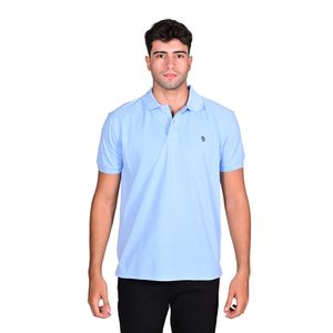 Polo M/C Celeste Basic Hombre New Green