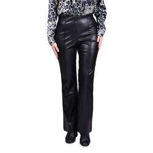 Pantalon Skinny De Pu Negro Mujer Tiare