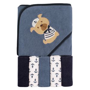Toalla Set 5 Azul Marino Hudson Baby