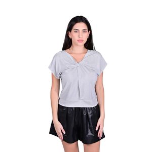 Blusa M/C Plata Con Brillos Mujer Tiare