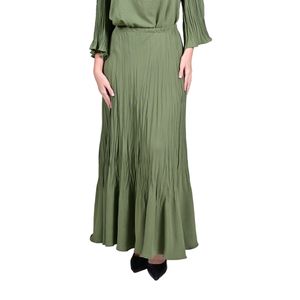 Pollera Amazada Verde Musgo Mujer L'Exclusif