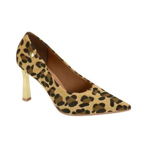 Stiletto Animal Print Taco Fino Dorado 10 Cm Vizza