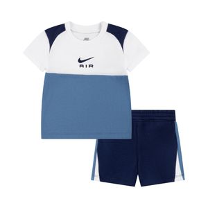 Conjunto M/C Air Fl Blanco/Celeste/Azul Inf. Nike