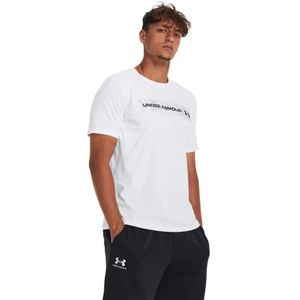 Remera M/C Blanco Chest Stripe Hombre Under Armour