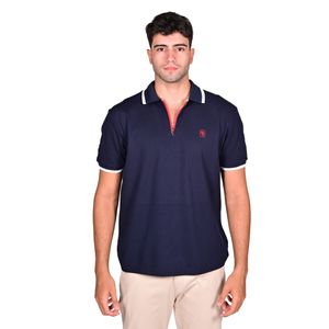Polo M/C Azul Marino Hombre New Green