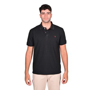 Polo M/C Negro Hombre New Green
