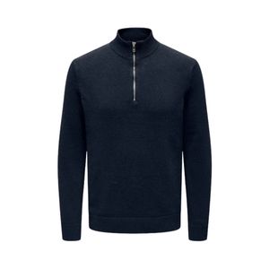 Sweater 1/2 Zipp Azul Marino Hombre Only & Sons