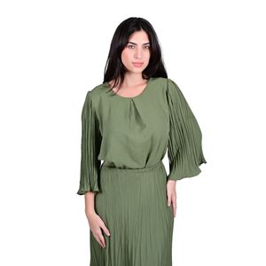 Blusa M/L C/ Manga Amazada Verde Mujer L'Exclusif