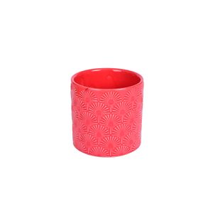 Maceta Ceramica Rayitas Colores Surtido