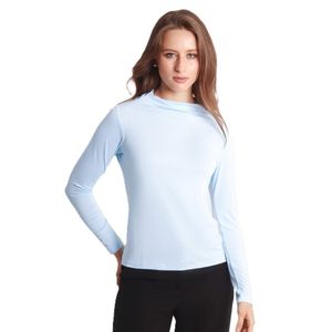 Remera M/L Celeste Essencial Mujer Fds