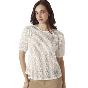 Blusa M/C Marfil Natural Beauty Mujer Fds