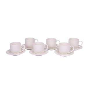 Juego De Tazas De Cerámica Blanco 6 Piezas 90 Ml