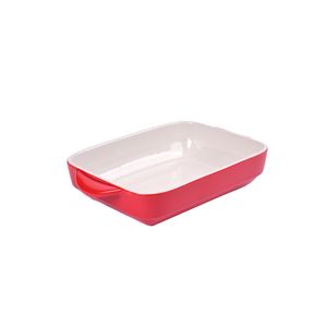 Asadera De Cerámica Oven Fresh Rojo/Cremoso 8.5