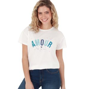 Remera M/C Marfil Denim Mujer Fuera De Serie
