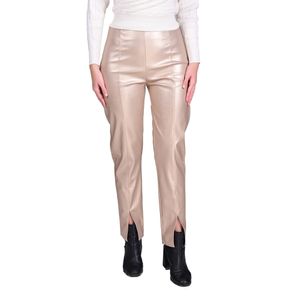 Pantalon Dorado Con Tajo Mujer L'Exclusif
