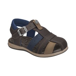 Sandalia Marron Combinado Infantil Niño Kidy