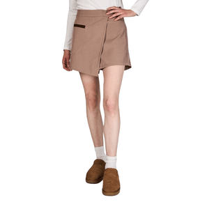 Pollera Short Emilia Beige Falda Mujer - Atrevida