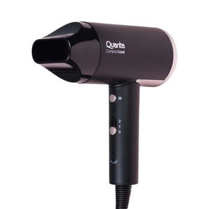 Secador De Cabello Compacto Iónico 2000w Negro Quanta