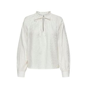 Blusa Marfil Con Lazo Y Puños Abotonados Mujer Jdy