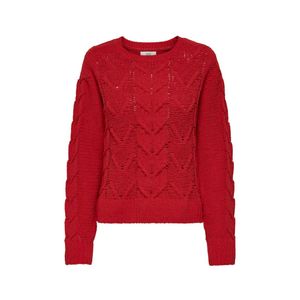 Sweater Rojo Tejido Cable Knit Manga Larga Mujer Jdy