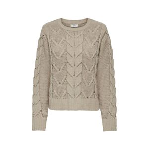 Sweater Beige Tejido Cable Knit Manga Larga Mujer Jdy