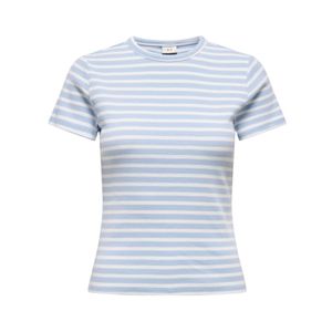 Remera Manga Corta Rayas Celeste  Mujer Jdy