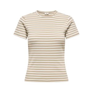 Remera Manga Corta Rayas Beige Mujer Jdy