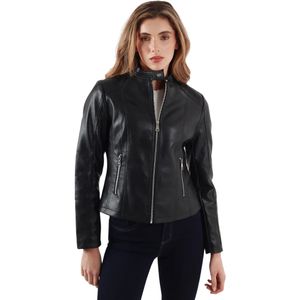 Campera efecto cuero Urban Jungle negra mujer Fds