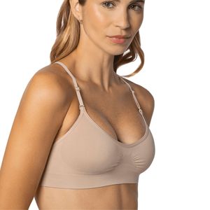 Top con costuras reforzadas beige mujer Lupo