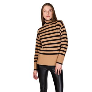 Sweater Francesa M/L Beige C/ Rayas Negras Eclipse