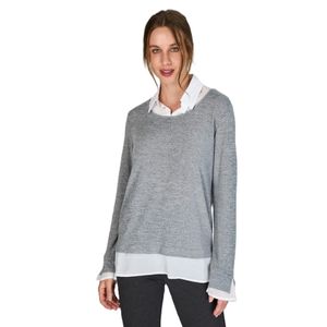 Blusa Camisa Antonia 2 En 1 Gris Woman