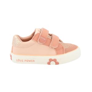 Champion con doble velcro flor Love Power rosado niña Ficcus