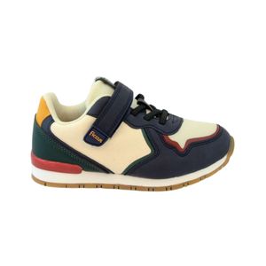 Champion azul con cierre velcro y cordón niño Ficcus