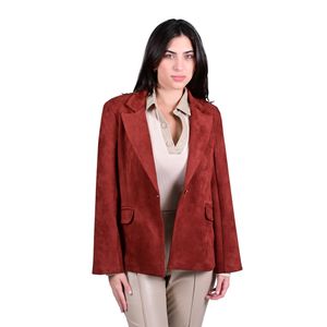 Blazer S/Forro En Suede Terracota Mujer L'Exclusif