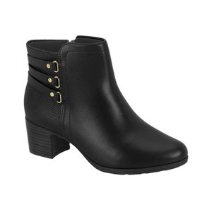 Bota Negro Con Detalle En Croco Taco Alto Modare