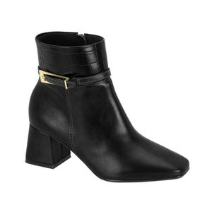 Bota Negra Combinada Con Croco Mujer Vizzano