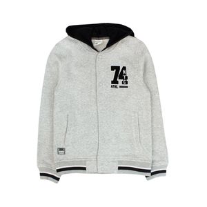 Campera Algodón Con Capucha Gris Niño Ficcus