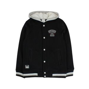 Campera Negro Con Capucha Algodón Ficcus