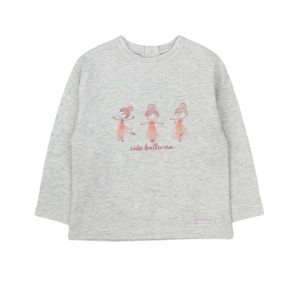 Remera Manga Larga Gris Melange Niña Ficcus