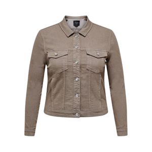 Campera Beige Jeans con cuello reversible y botones mujer Carmakoma