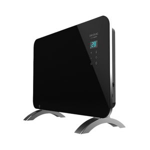 Estufa Radiador Convector Cristal 1000 W Con Pies y Wifi Ready Warm Negro Cecotec
